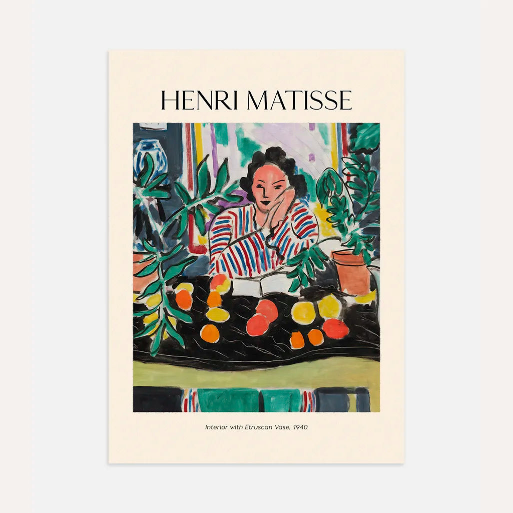 Henri Matisse Póster – Interior con vaso etrusco