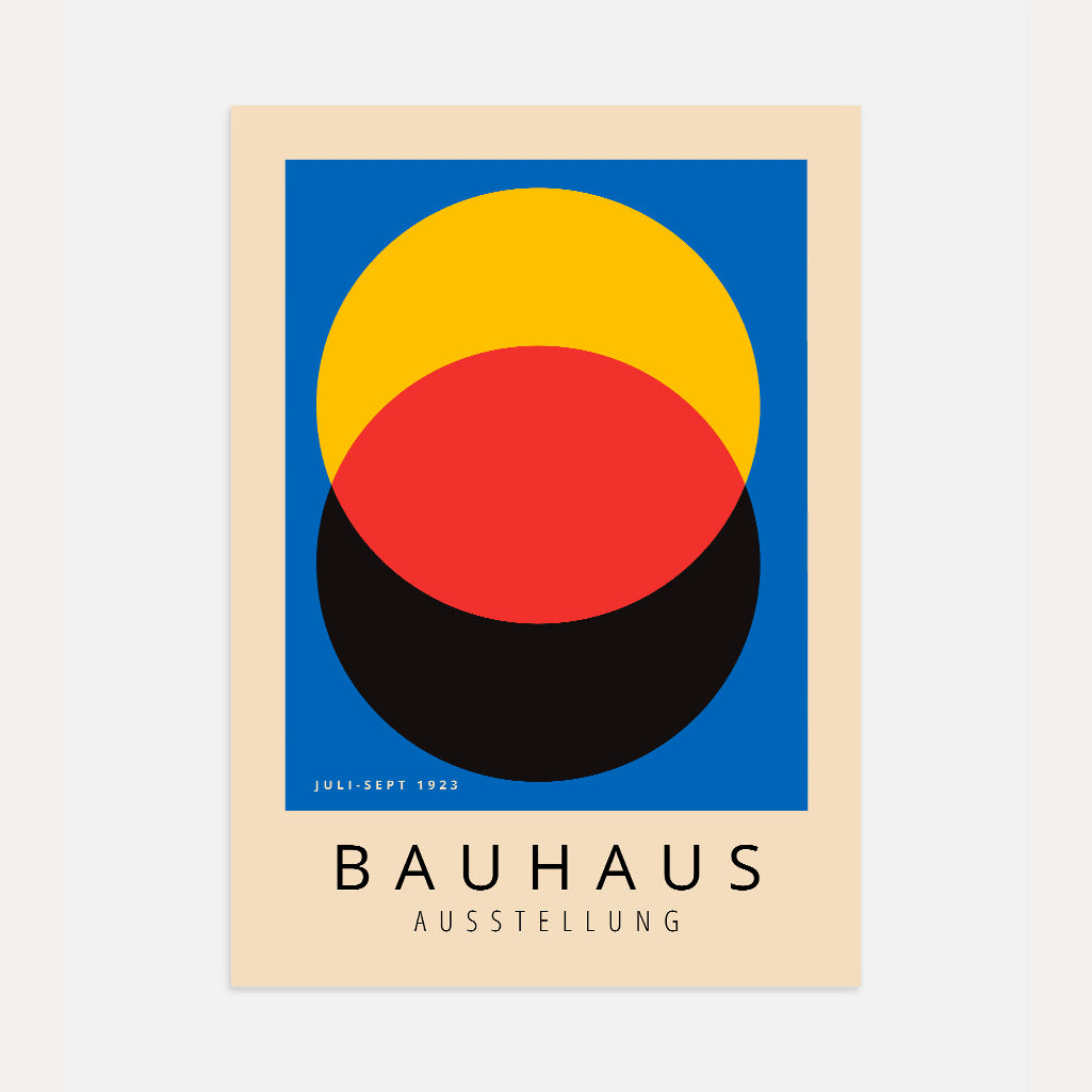 Bauhaus Azul Intenso Póster
