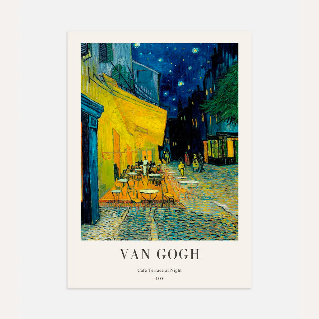 Vincent van Gogh – Terraza de café por la noche Póster