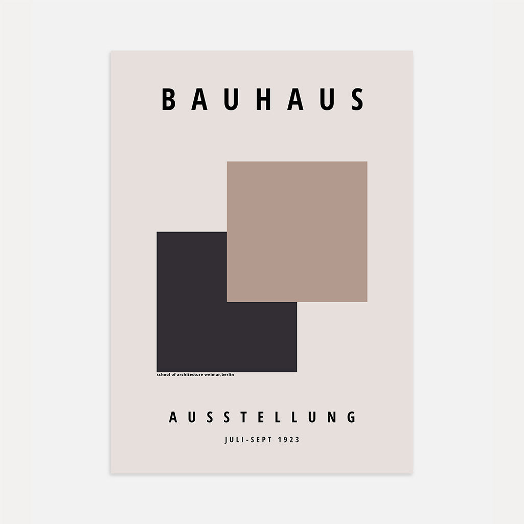 Póster Bauhaus Cuadrado Geométrico