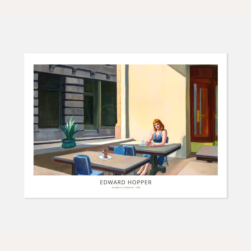 Póster Edward Hopper – Luz del sol en una cafetería