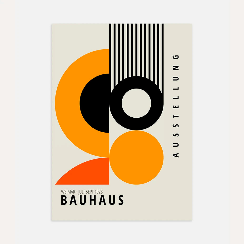 Póster Bauhaus Formas Naranjas