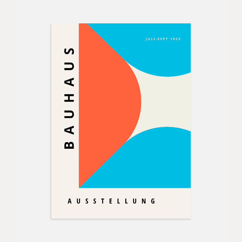 Bauhaus Azul Rojo Póster