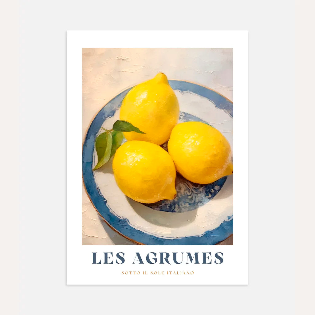 Póster Plato de Limones Les Agrumes