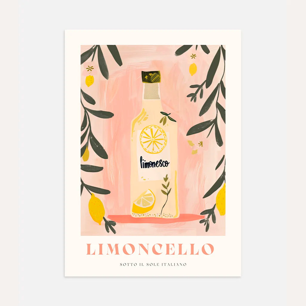 Póster Limoncello Mediterráneo