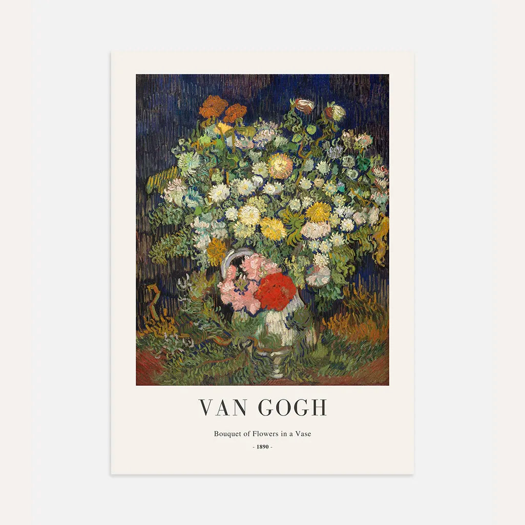 Vincent van Gogh – Ramo de flores en un jarrón Póster
