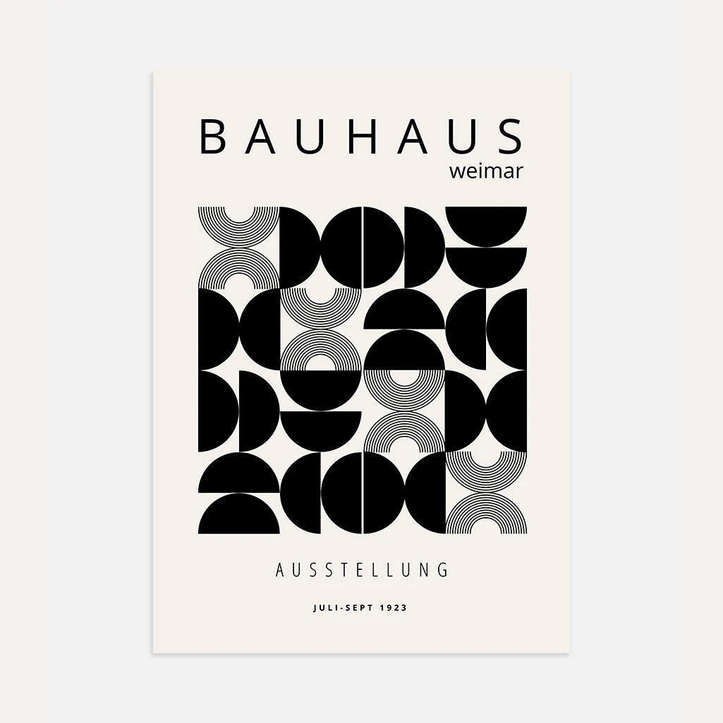 Póster Bauhaus Hemisferios Geometría