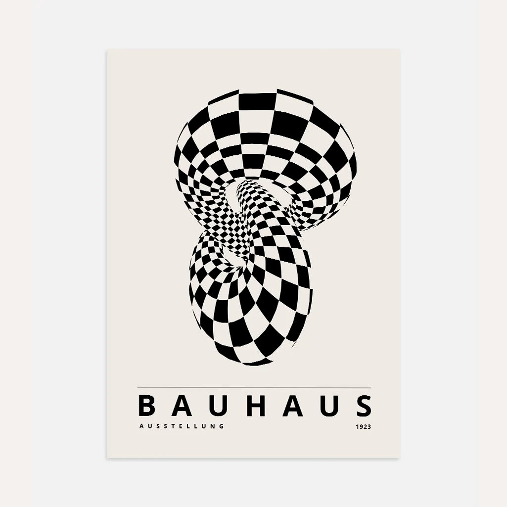 Bauhaus Beige Negro Póster