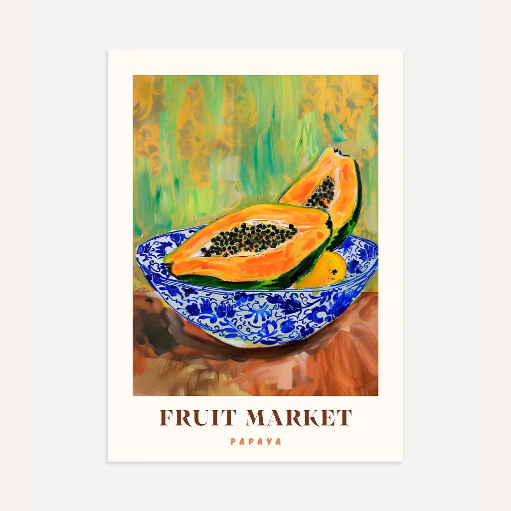 Póster Papaya En Un Cuenco