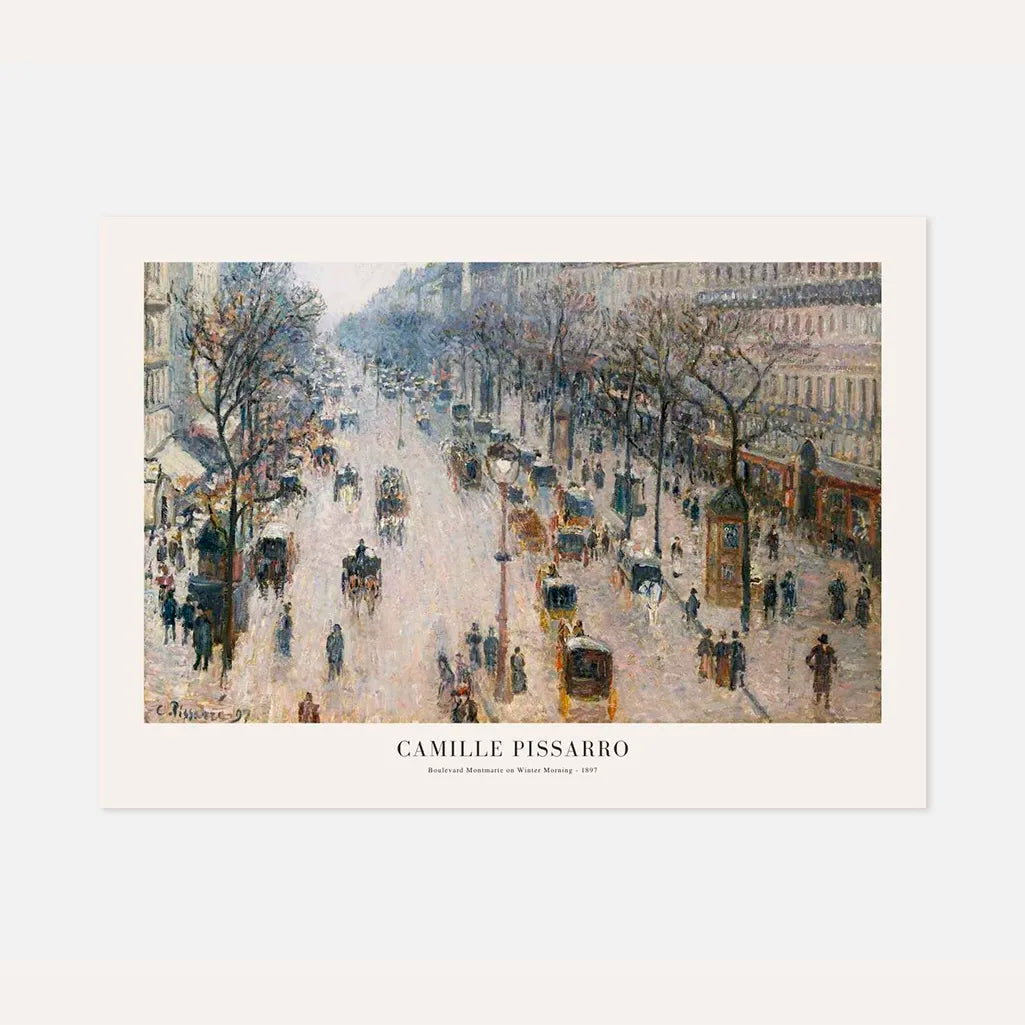 Camille Pissarro – Bulevar Montmartre, mañana de invierno Póster