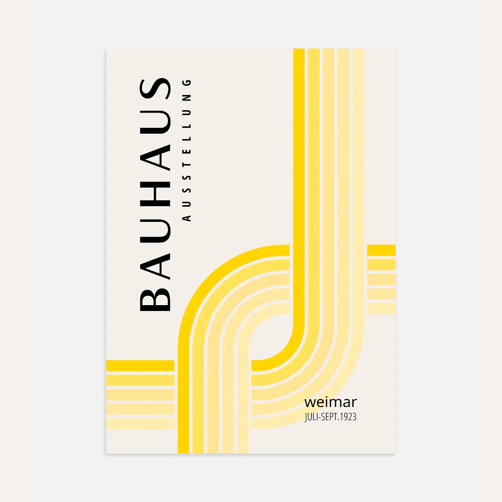 Bauhaus Amarillo Luminoso Póster