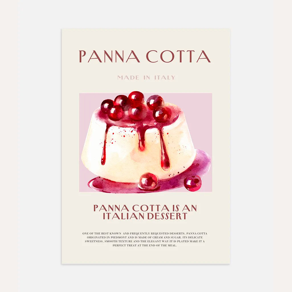 Póster Ilustración Panna Cotta