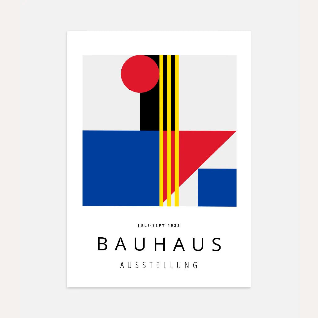 Bauhaus Contraste Color Póster