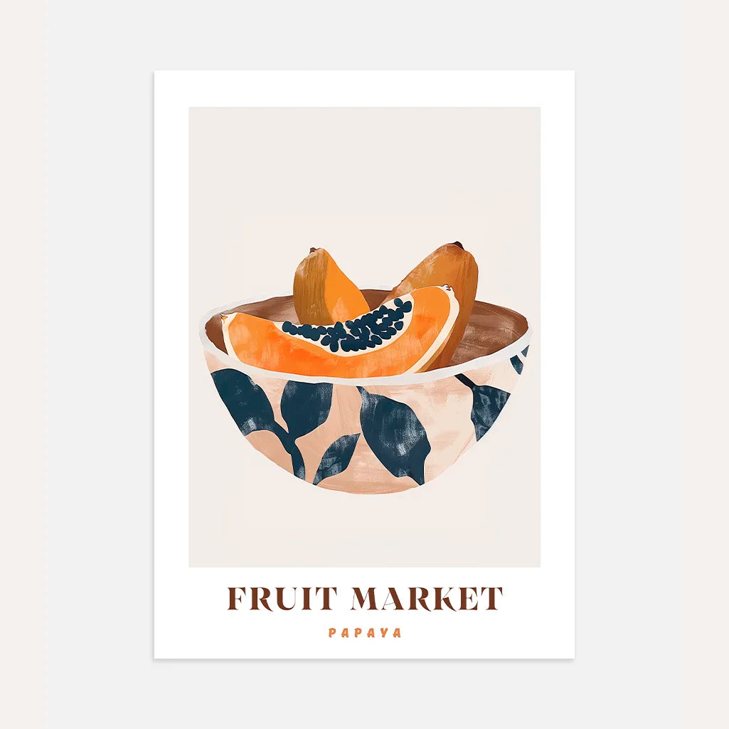 Póster Ilustración Papaya 