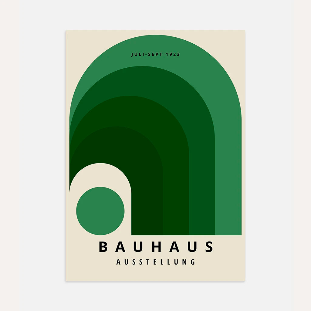 Póster Bauhaus Arcoíris Verde