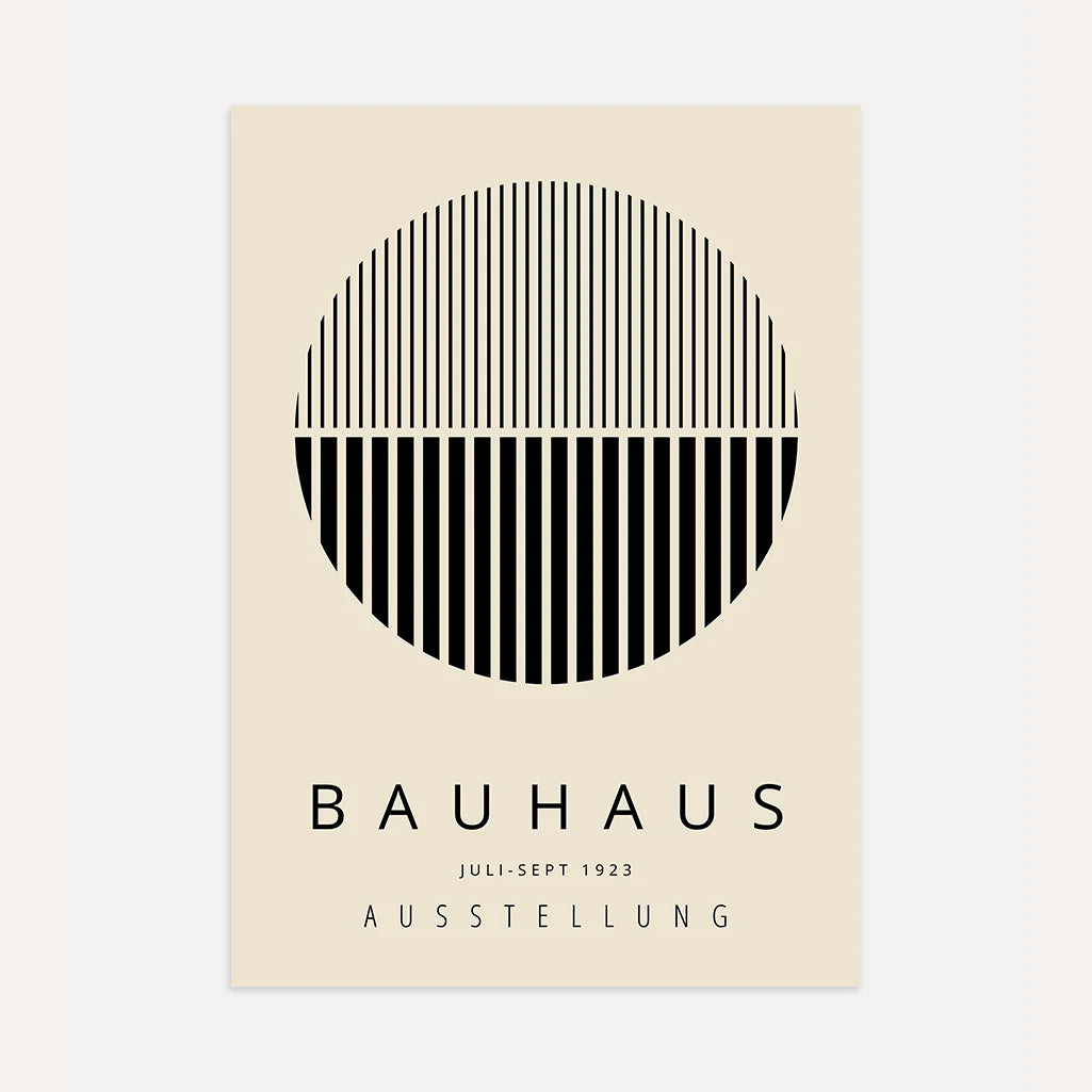 Póster Bauhaus Círculo a Rayas