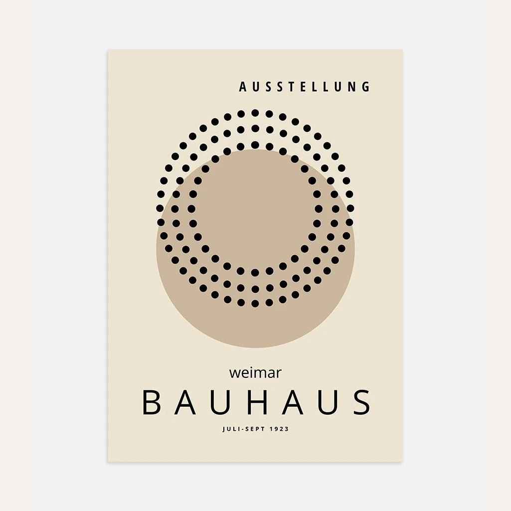 Póster Círculos Bauhaus Beige
