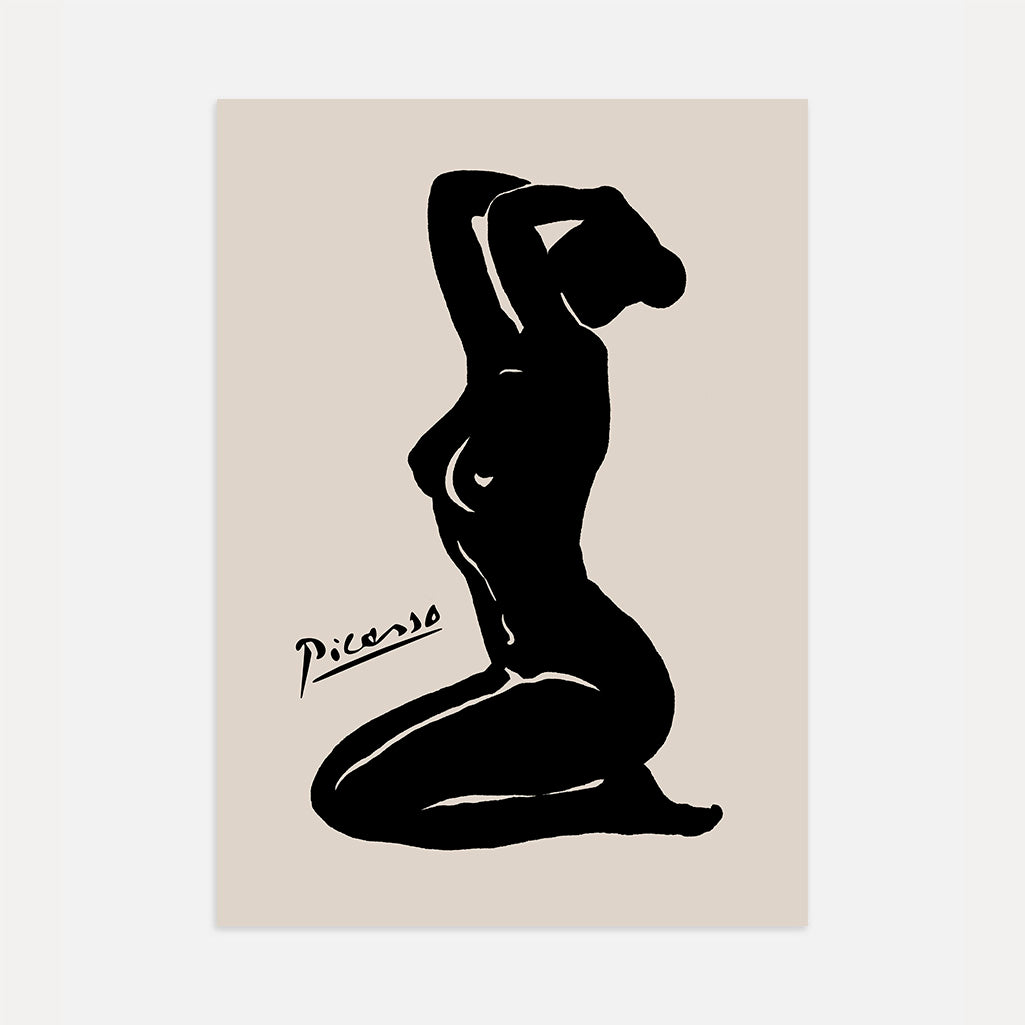 Póster inspirado en Pablo Picasso – Silueta femenina