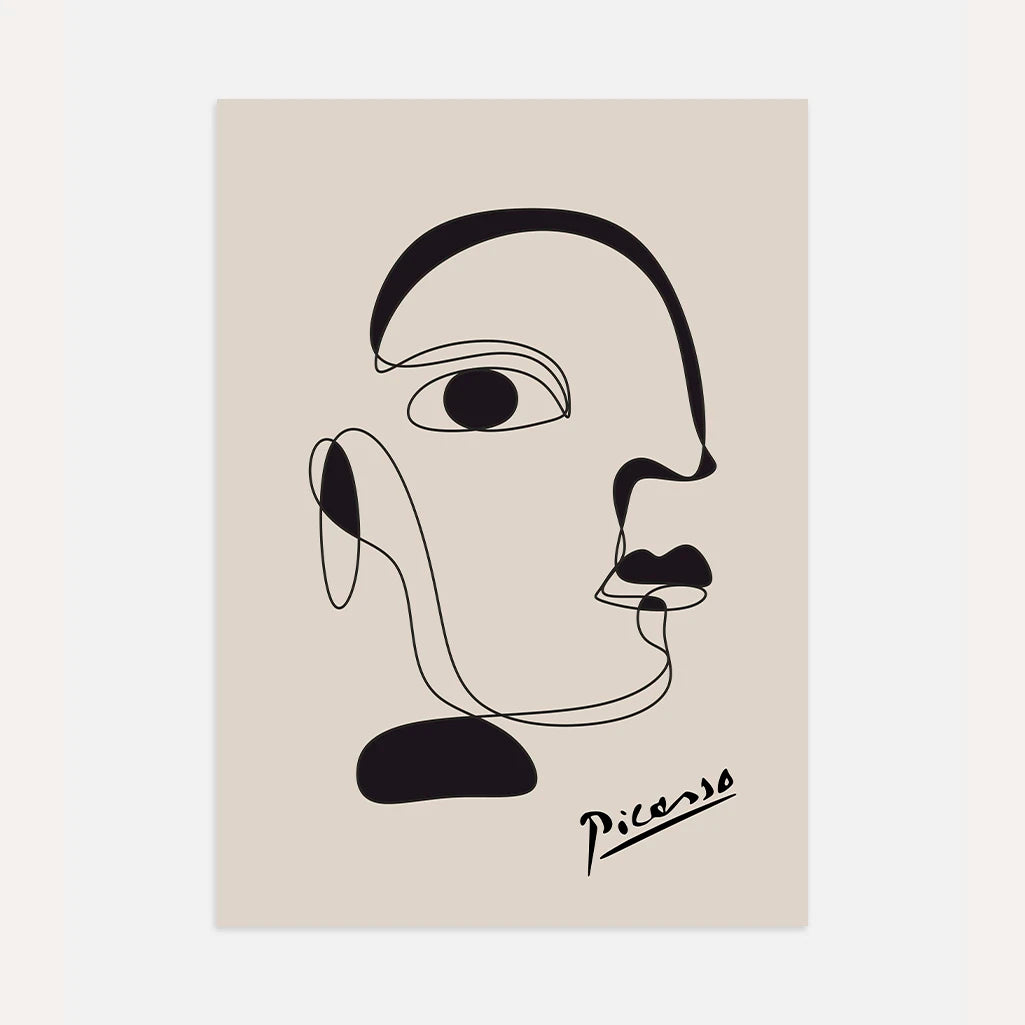 Póster inspirado en Pablo Picasso – Línea del pensamiento