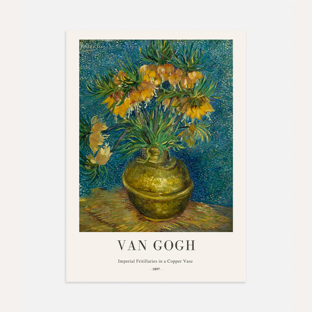 Póster Vincent van Gogh – Fritilarias imperiales en jarrón de cobre