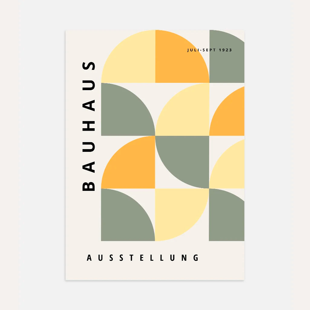 Bauhaus Pastel Suave Póster