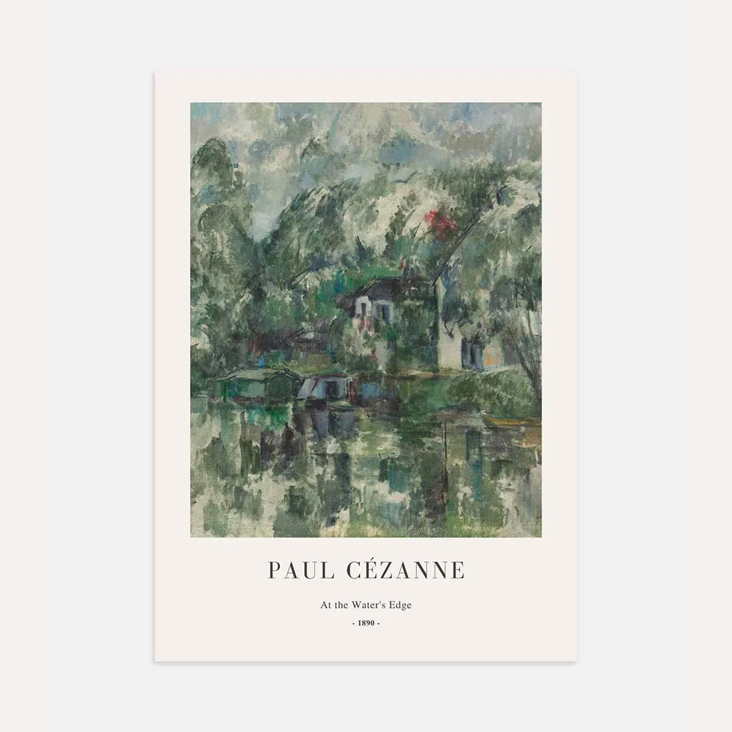 Paul Cézanne – A la orilla del agua Póster