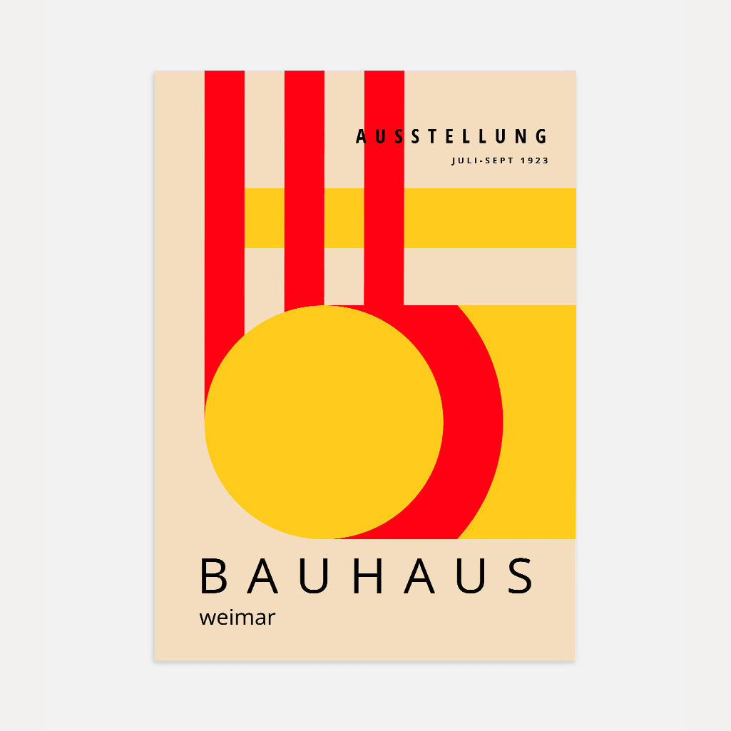 Bauhaus Rojo Amarillo Póster