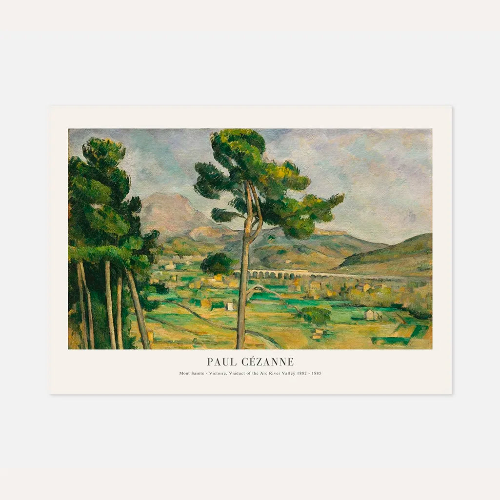 Paul Cézanne – Mont Sainte-Victoire, viaducto del valle del Arc Póster