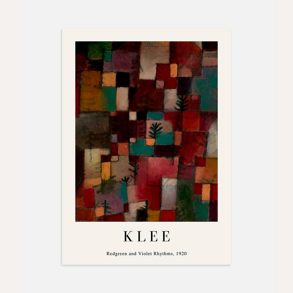 Paul Klee Póster – Ritmos rojo-verde y violeta