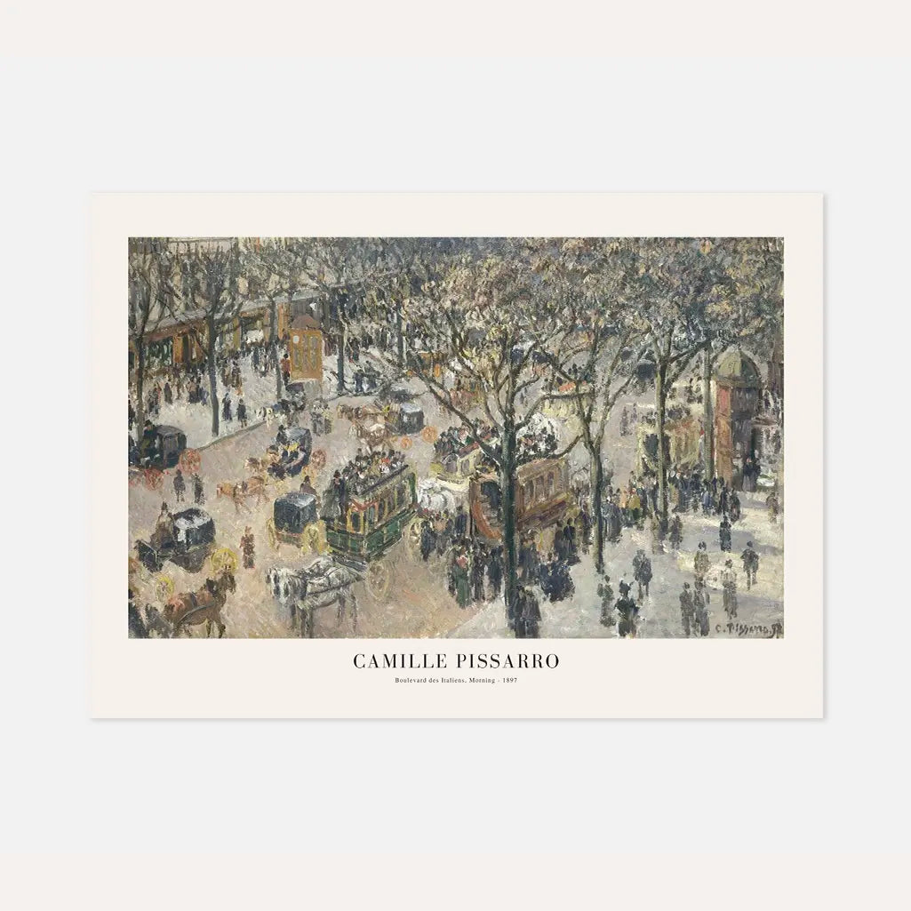 Camille Pissarro – Bulevar des Italiens, mañana Póster