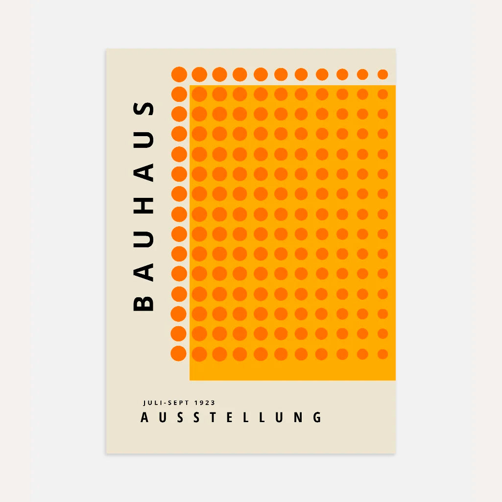 Bauhaus Naranja Ritmo Póster