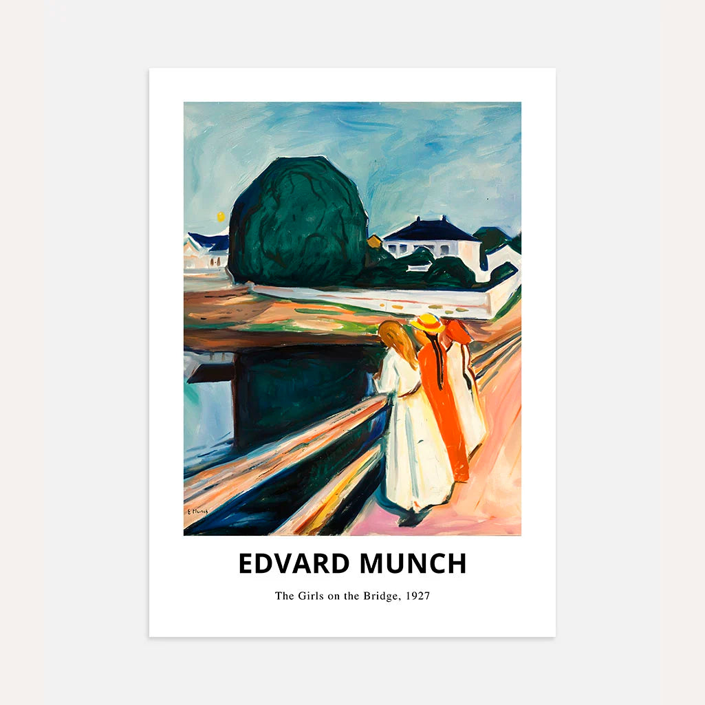 Póster Edvard Munch – Las chicas en el puente 1927