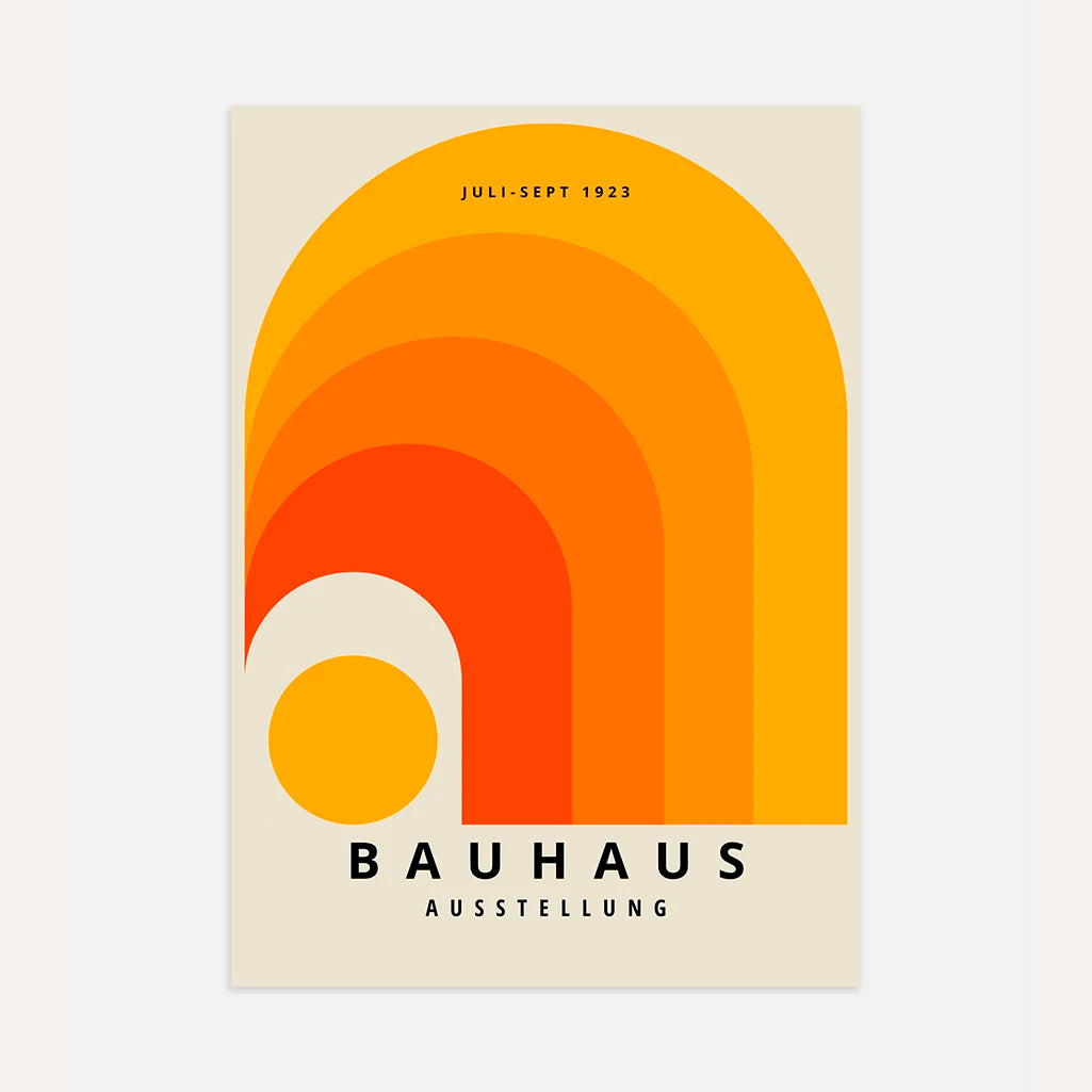 Póster Bauhaus Arcoíris Naranja