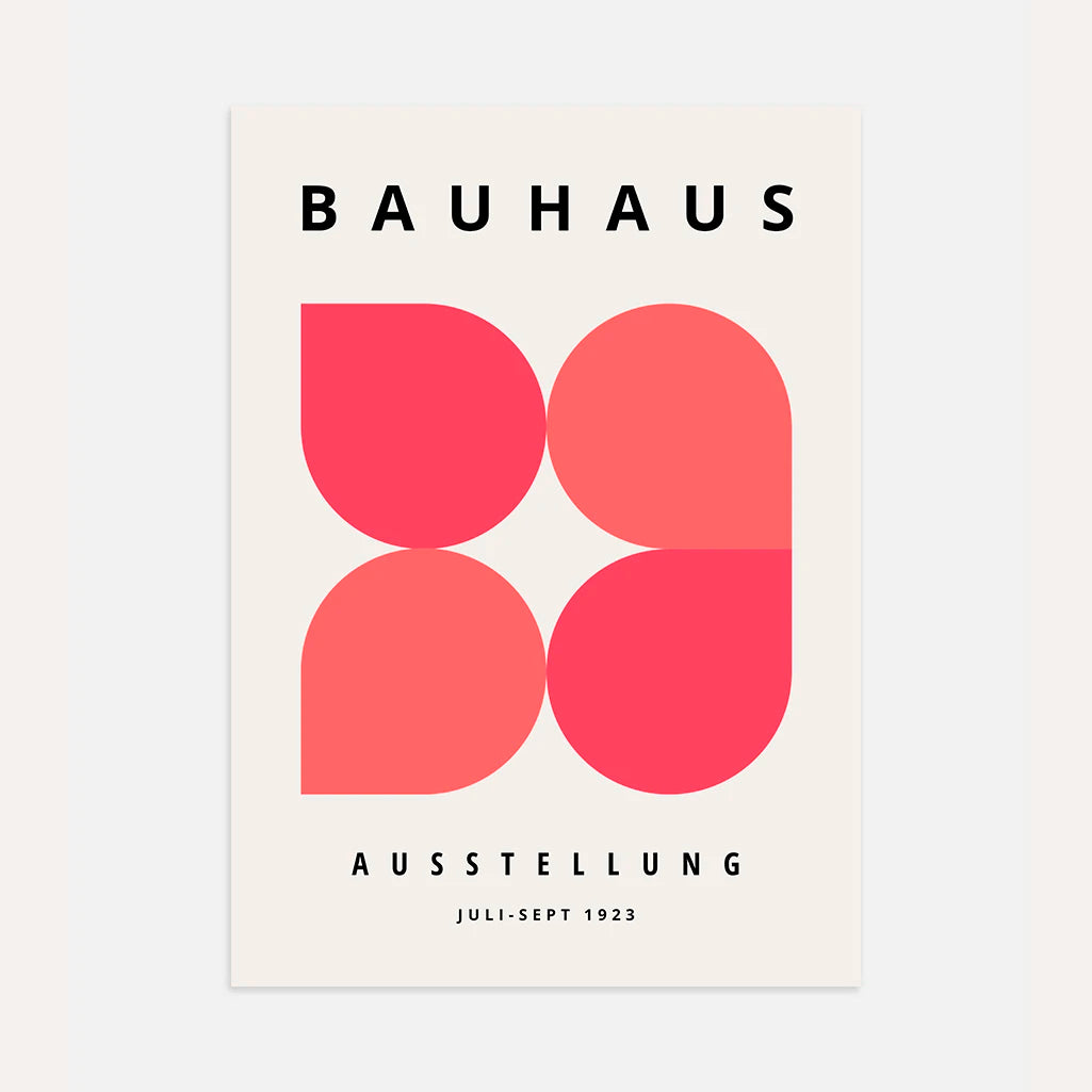 Bauhaus Formas Rojas Póster
