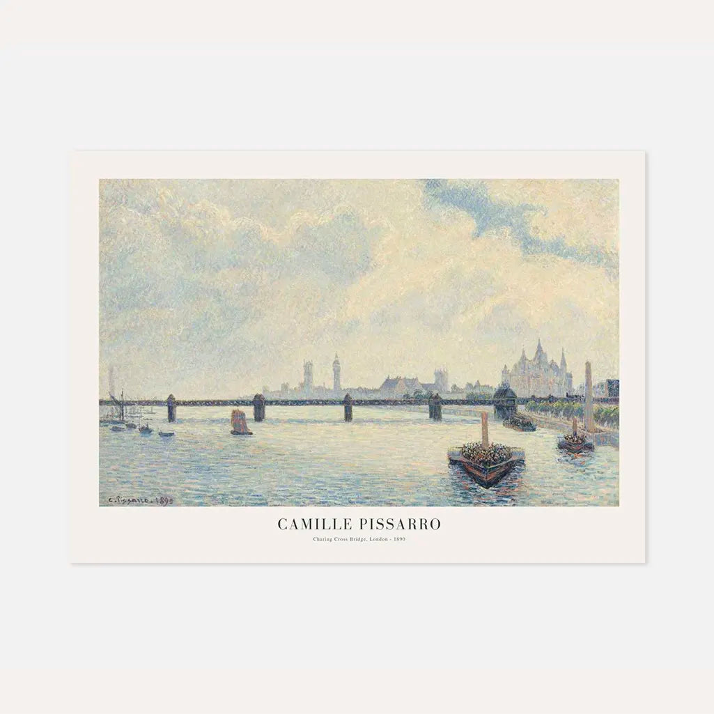 Camille Pissarro – Puente de Charing Cross, Londres Póster