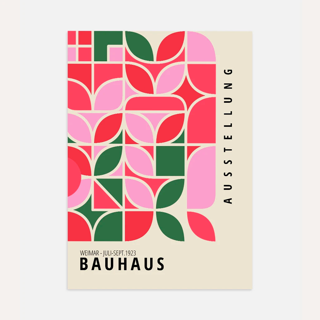 Bauhaus Verde Rojo Póster