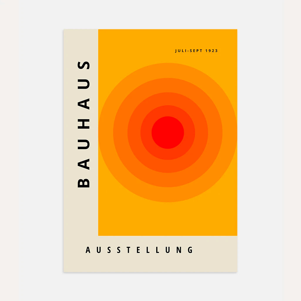 Póster Bauhaus Círculo Naranja