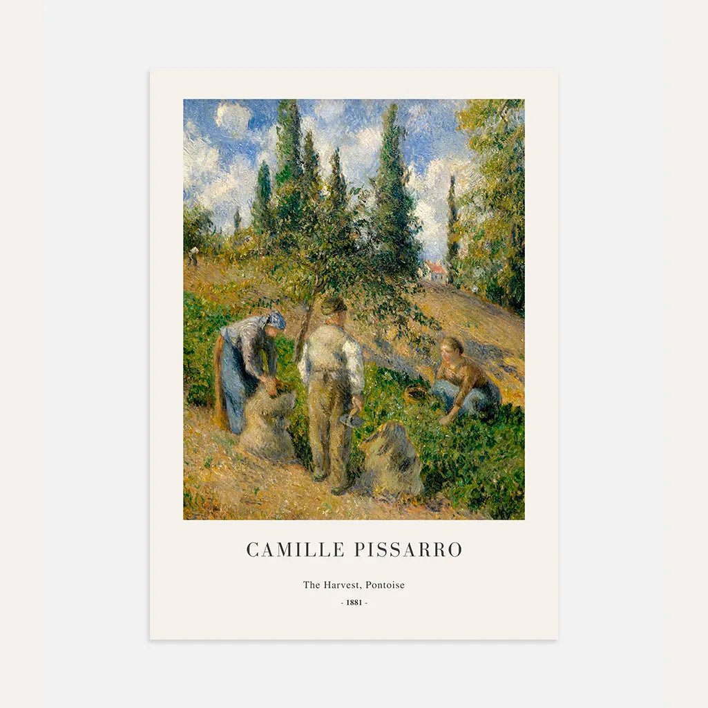 Camille Pissarro – La cosecha, Pontoise Póster
