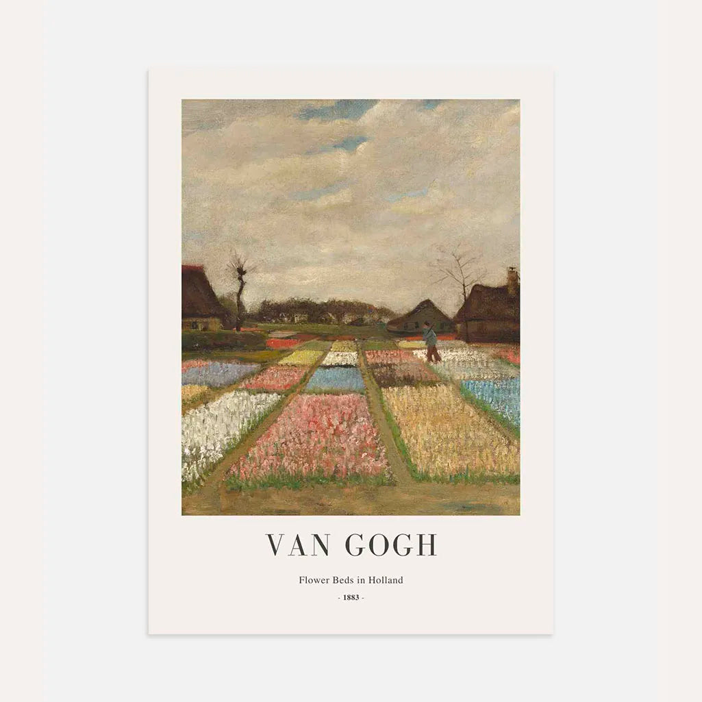 Póster Vincent van Gogh – Parterres de flores en Holanda