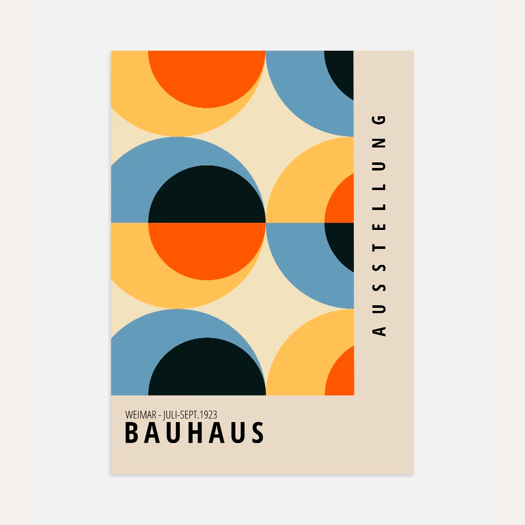 Bauhaus Colores Retro Póster