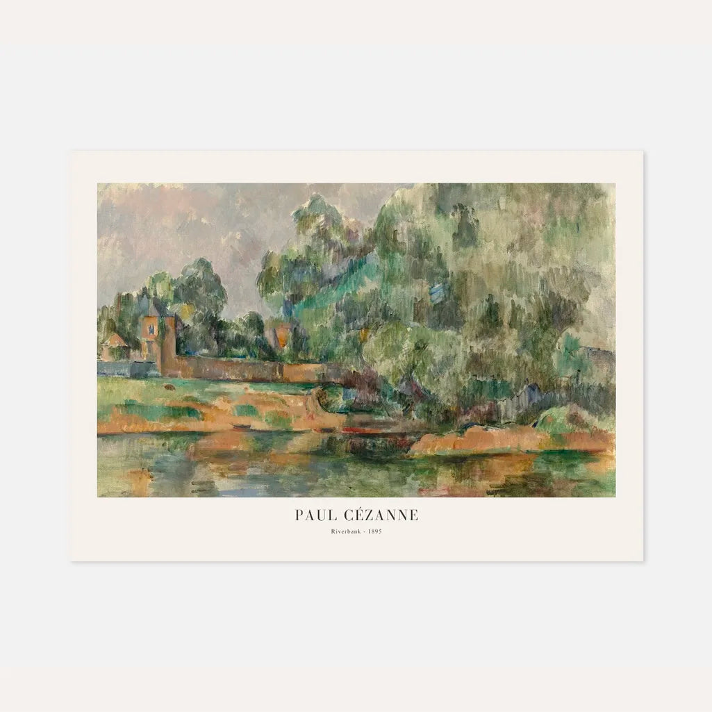 Paul Cézanne – Paisaje de ribera Póster