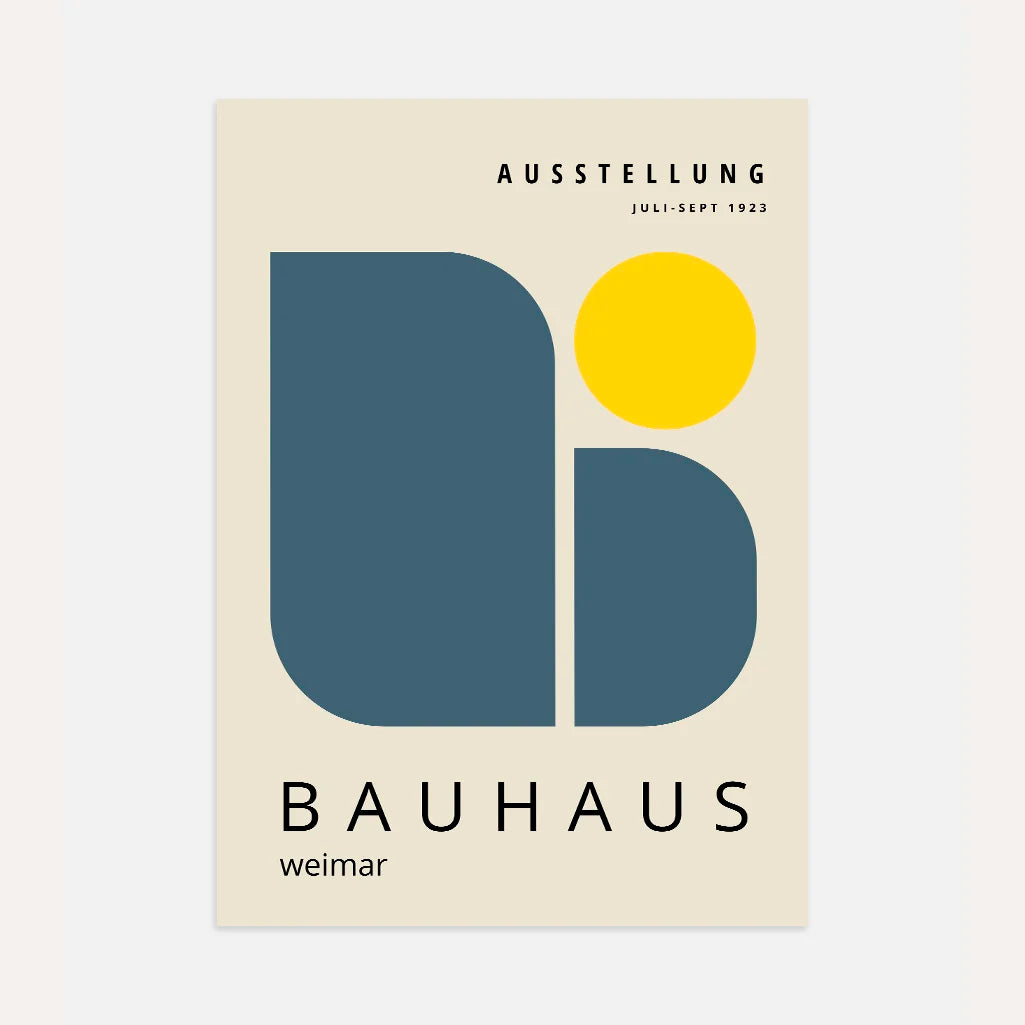 Bauhaus Azul Equilibrio Póster