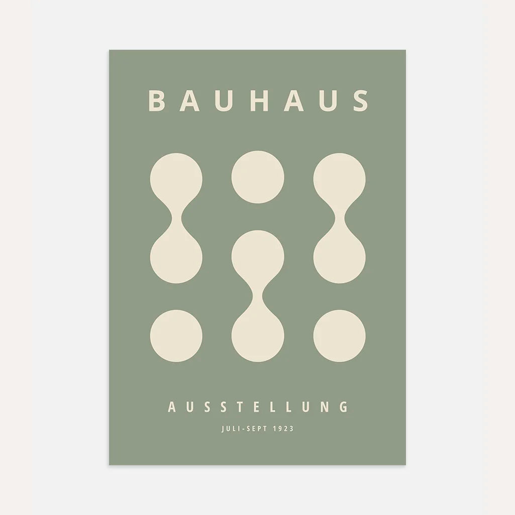 Póster Bauhaus Verde Salvia