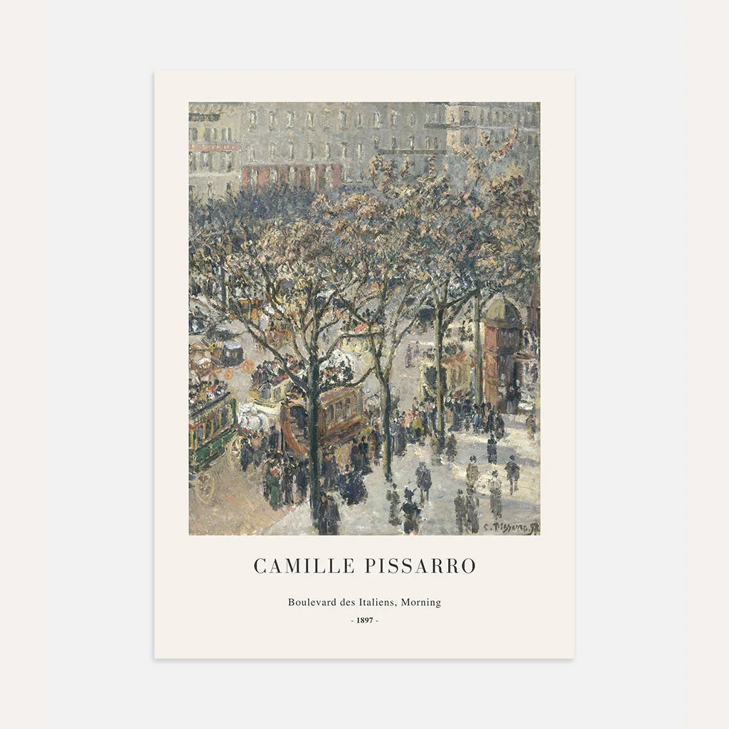 Camille Pissarro – Bulevar des Italiens, mañana Póster