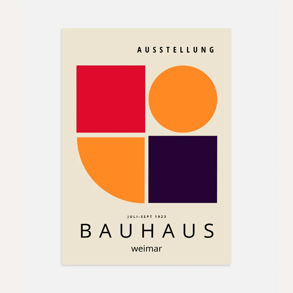 Bauhaus Rojo Impacto Póster