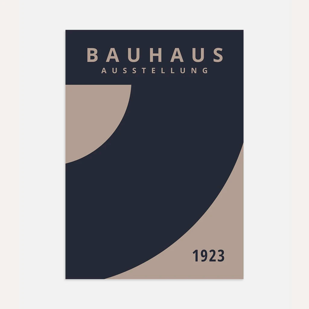 Póster Bauhaus Salpicadura Azul