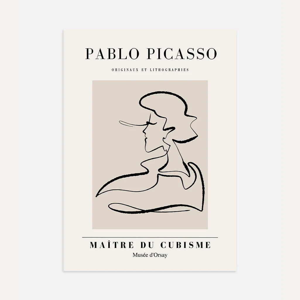 Póster inspirado en Pablo Picasso – Perfil de artista
