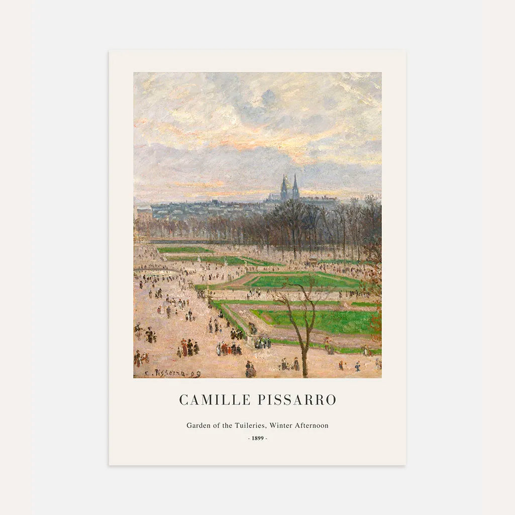 Camille Pissarro – Jardín de las Tullerías, tarde de invierno Póster