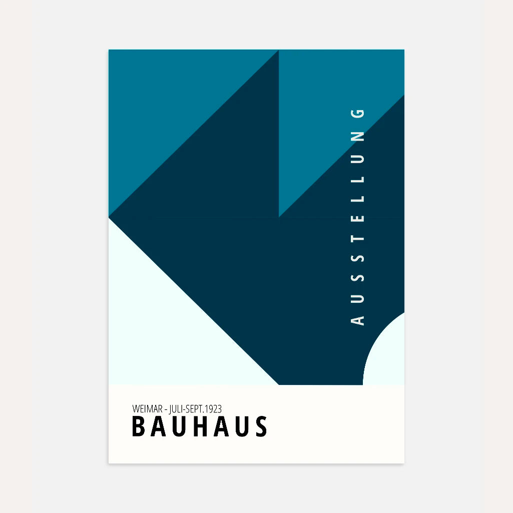 Bauhaus Azul Profundo Póster