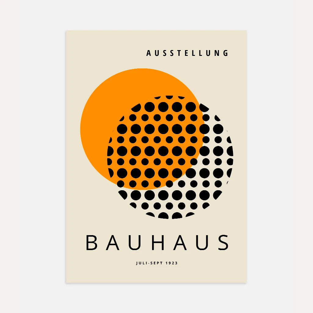 Bauhaus Naranja Puntos Póster